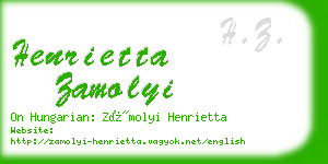 henrietta zamolyi business card